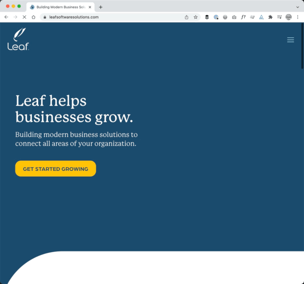 Home page of Leaf Software