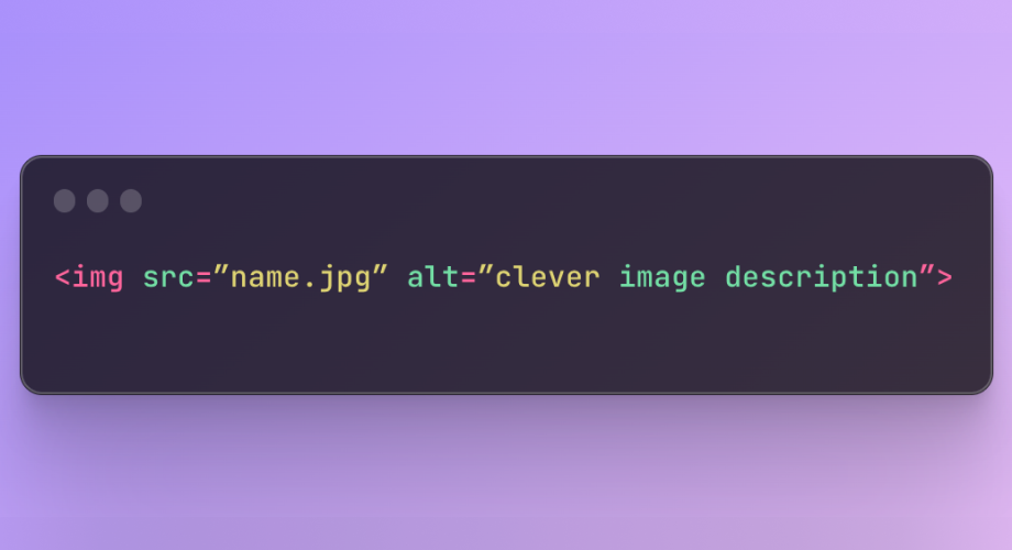The code behind the alt text